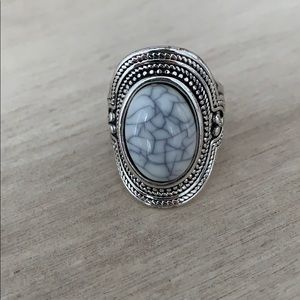 Silver Oval Ring
